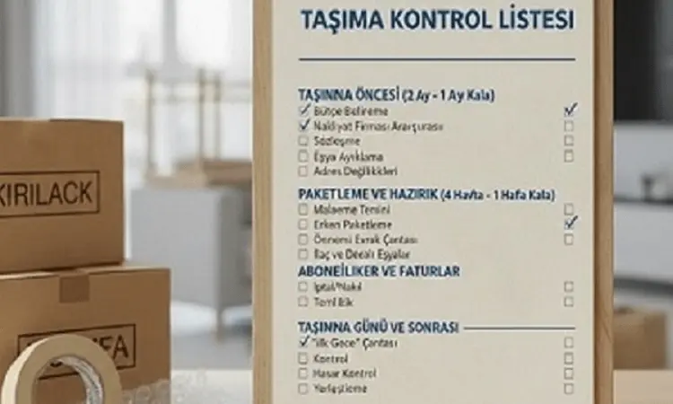 Taşınma Kontrol Listesi